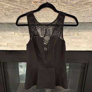 Dynamite lace peplum dressy top
